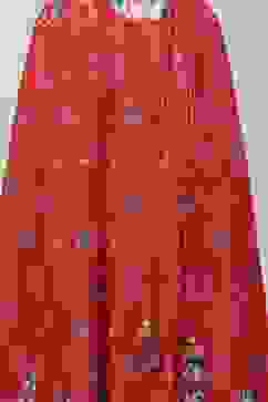 Red Art Silk Skirt image number 1