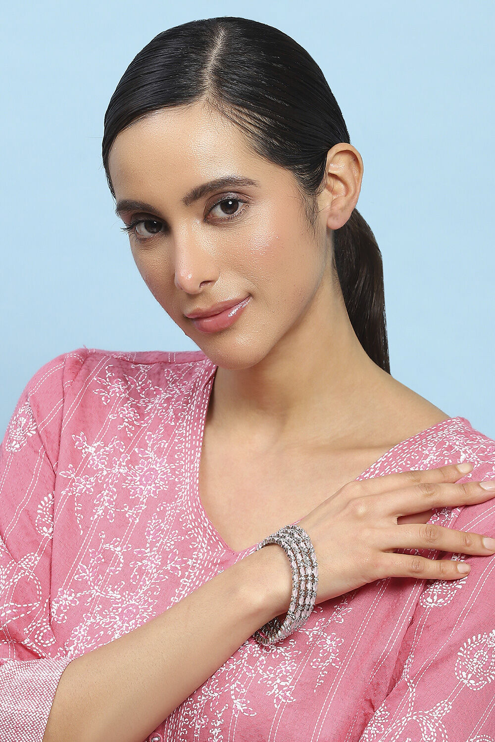 Pink Alloy Bangle image number 3