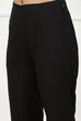 Black Solid Mid-Rise Regular Pants image number 1