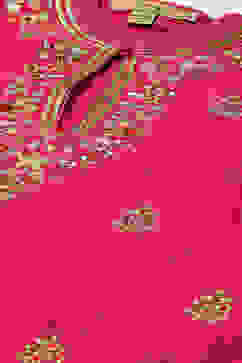 Rohit Bal Fuschia Cotton Blend Straight Kurta Suit Set image number 1