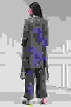 Blue Asymmetric Printed Co-ord Set image number 4