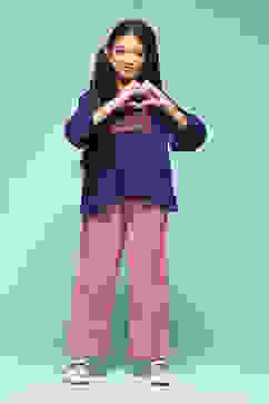 Blue Viscose A-Line Solid Top image number 0