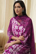 Berry Purple Cotton Straight Suit Set image number 7