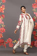 Indigo Cotton Blend Straight Kurta Suit Set image number 7