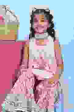 Pink Cotton Printed Straight Suit Set image number 7