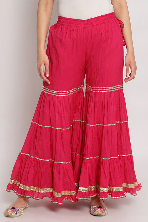 Blue Cotton Sharara Pants image number 0