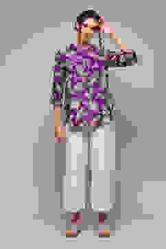 White LIVA Solid Pants image number 0