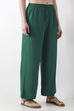 Green Solid Straight Palazzos image number 3
