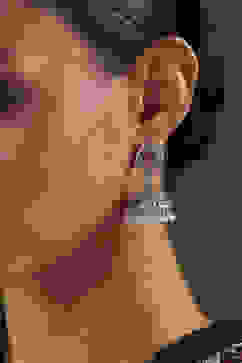 Dark Pink Brass Jhumka image number 1