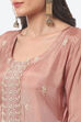 Grey Organza Unstitched Suit Set image number 1
