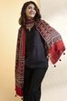 Red Modal Silk Ajrakh Dupatta image number 1