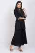 Black Cotton Silk Fusion Wear image number 4