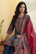 Beige & Red Cotton Printed Straight Kurta image number 1