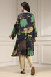 Charcoal Viscose Rayon A-Line Printed Kurta image number 2