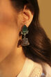Mint Green Brass Jhumka image number 1