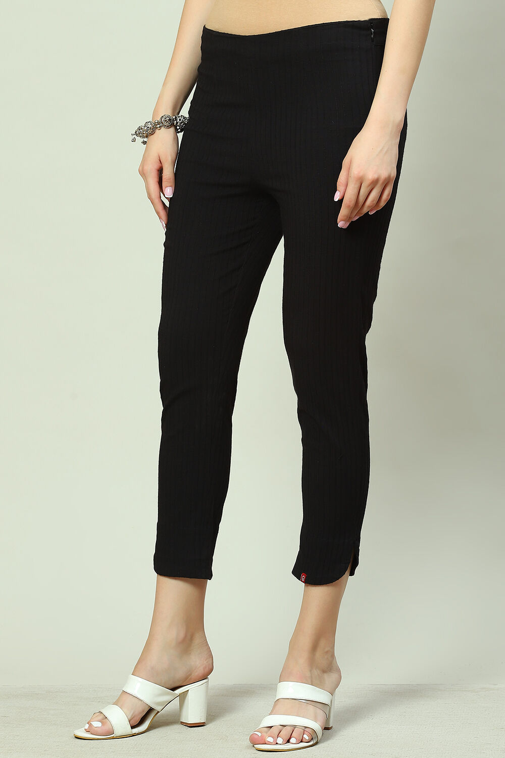 Brown Viscose Solid Pant image number 2