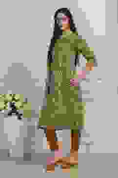 Green Cotton Straight Kurta image number 2