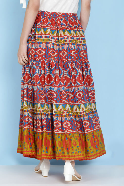 Black Cotton Long Skirt image number 6
