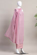 Pnk Georgette Unstitched Suit Set image number 4