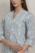 Blue Cotton Straight Kurta image number 1