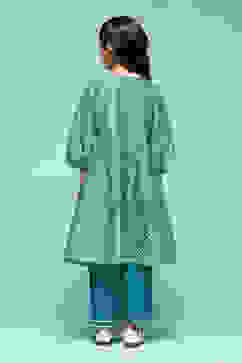 Green Polyester Gathered Printed 2 Piece Set image number 4