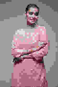 Pink Viscose Garara Suit Set image number 5