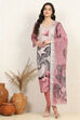 Wine Linen Blend Unstitched Suit Set image number 7