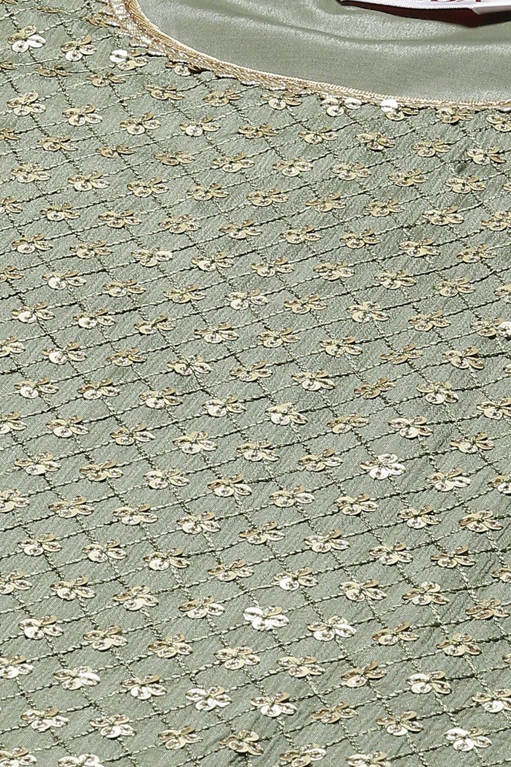 Moss Green Nylon Straight Suit set image number 1