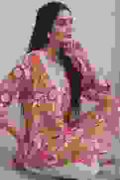 Pink Viscose Rayon Straight Kurta image number 5