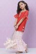 Red Art Silk Straight Top image number 5