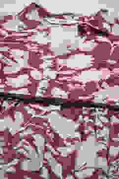 Purple Cotton Tiered Printed Dress image number 5