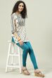 Camel Cotton Blend Solid Churidar image number 6