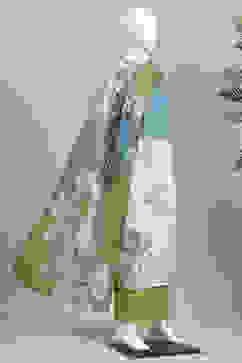 Light Green Linen Embroidered Unstitched Suit Set image number 4