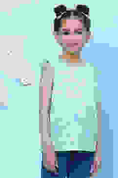 Apple Green Cotton Printed Top image number 3