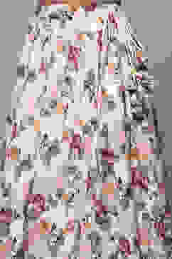 Off White Cotton Blend Lehenga Set image number 3