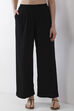 Blue Viscose Rayon Straight Palazzos image number 4