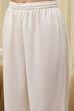 White and Black Cotton Gathered Kurta Set image number 2