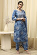 Blue Cotton  Unstitched Suit Set image number 6