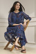 Blue Asymmetric Printed Co-ord Set