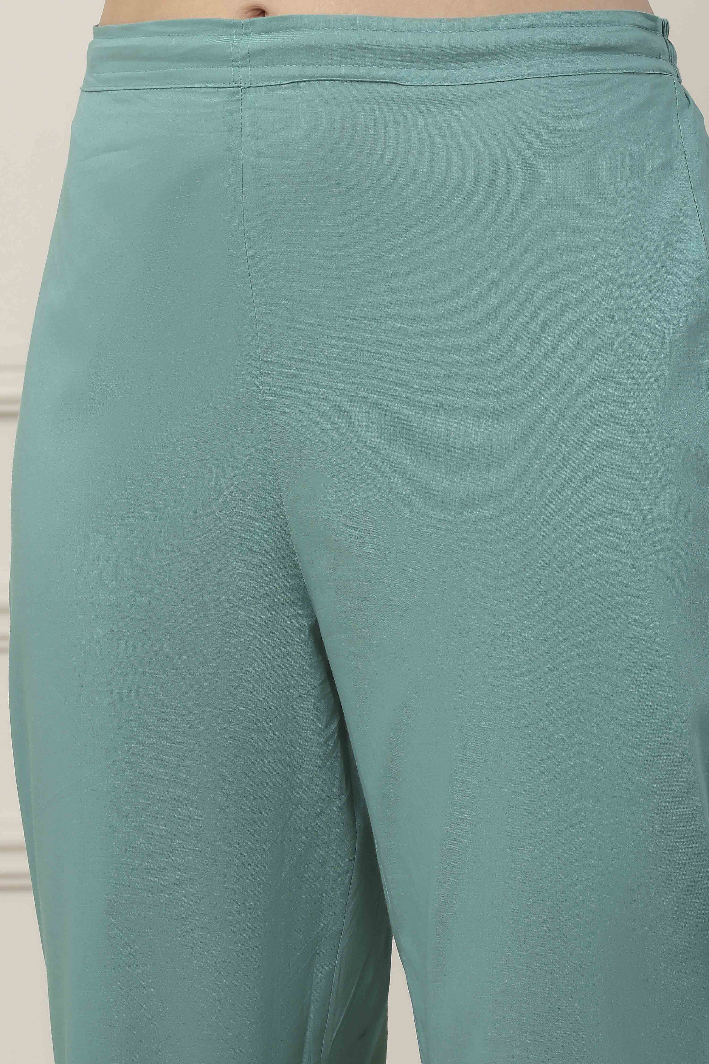 Pink Cotton Floral Printed Straight Suit Set image number 2