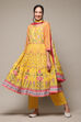 Sage Green Cotton Anarkali Kurta Palazzo Suit Set image number 0