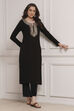Black Acrylic Straight Dyed Kurta image number 0