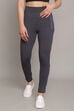 Charcoal Melange Knitted Cotton Blend Joggers image number 4