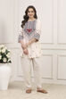 Ecru LIVA Straight Printed Kurti image number 6
