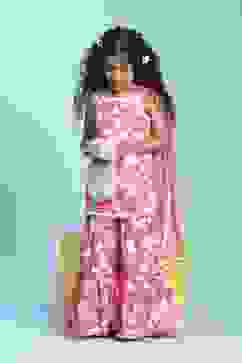 Coral Cotton Printed Straight Suit Set image number 0