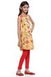 Yellow Cotton A-Line Kurta Churidar Suit Set image number 3