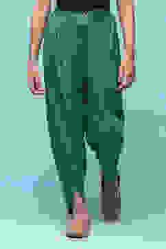 Green Rayon Solid Herem Dhoti image number 5