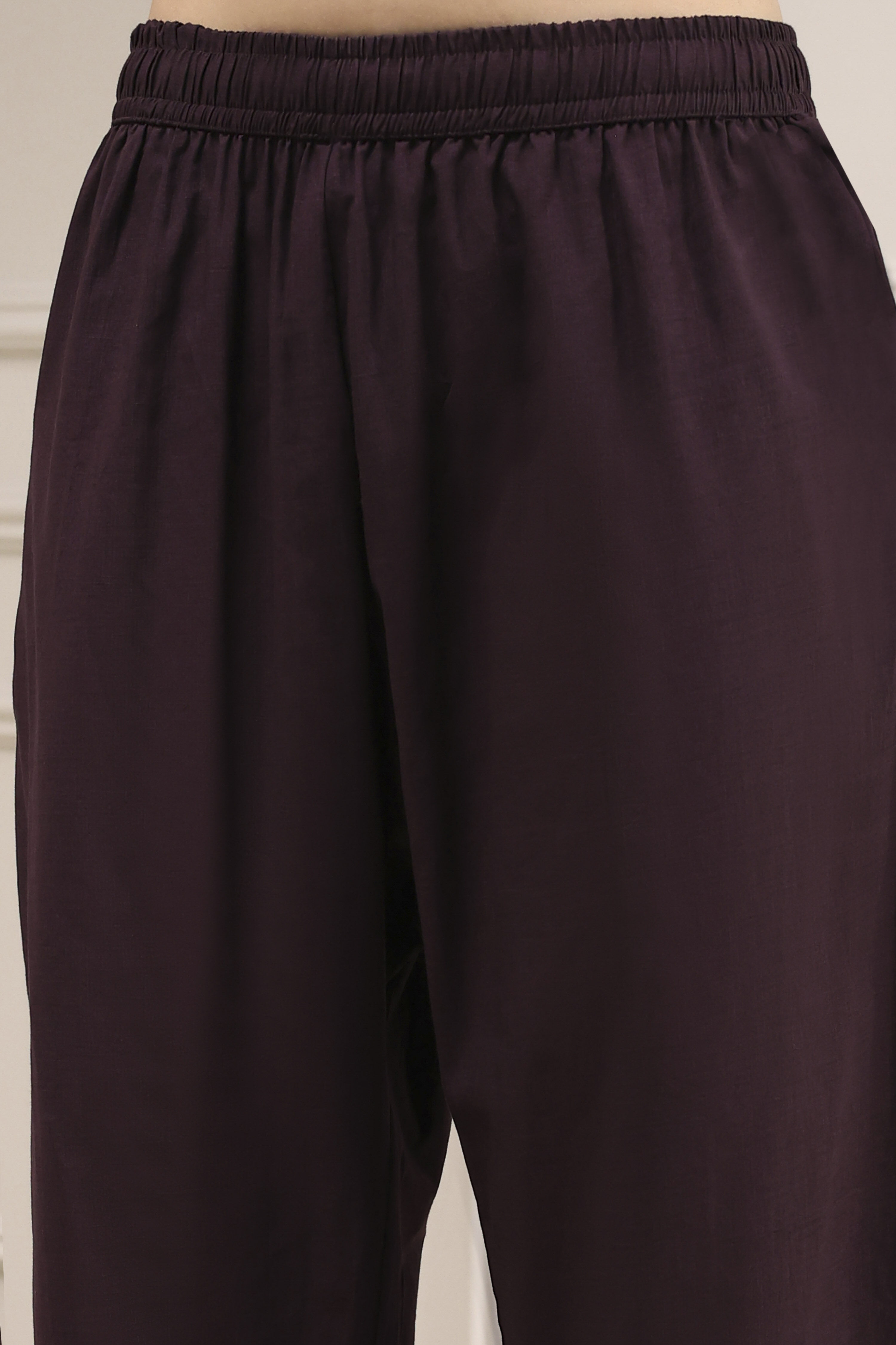 Blue Cotton Printed Anarkali Suit Set image number 2