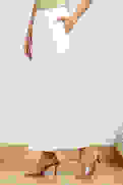 White Viscose Solid Straight Palazzo image number 2