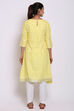 Yellow Viscose Cotton A-Line Yarndyed Kurta image number 5